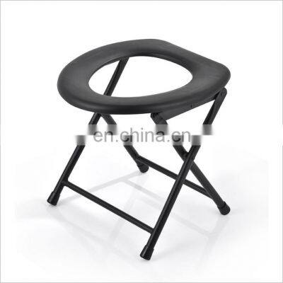 Hospital Bathroom Folding Steel Toilet Chair Commode Chair For Elderly