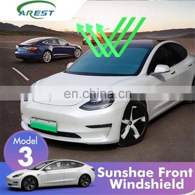 Carest Model3 Car Sun Shades Windshield For Tesla Model 3 Accessories Sunshade Shade Visor Front Cover Anti UV Protected Three