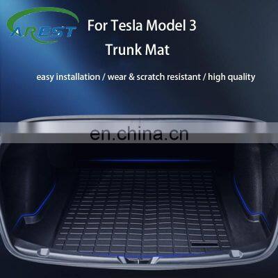 1pcs Trunk Mat for Tesla Model 3 Front Rear Mat TPE Waterproof Storage Mat Car Accessories Trunk Mat for Tesla Model 3 Dropship