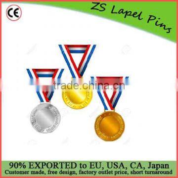 FREE artwork design quality custom Silver Medal Ribbon