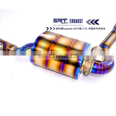 Exhaust Pipe for porsche cayman titanium exhaust catback with quad double tip