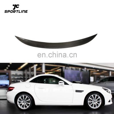 Carbon Fiber SLC43 Ducktail Spoiler for Mercedes Benz R172 SLC180 SLC200 SLC300 AMG Convertible 2-Door 17-19