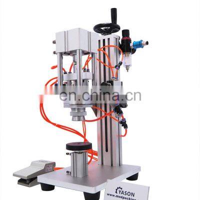 Desktop Pneumatic Perfume Bottle Crimping Machine For Cosmetic Perfume Bottles