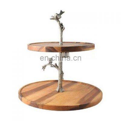 wooden & aluminium cake stand