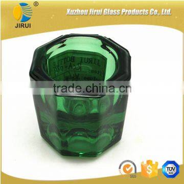 hot sale 6ml green color material mini glass wine cup