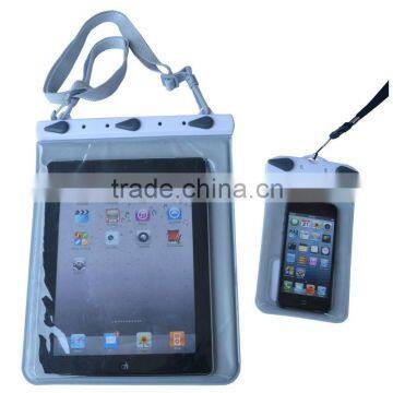 Hot Selling waterproof bag for tablet 8" 9.7" in swimming surfing diving