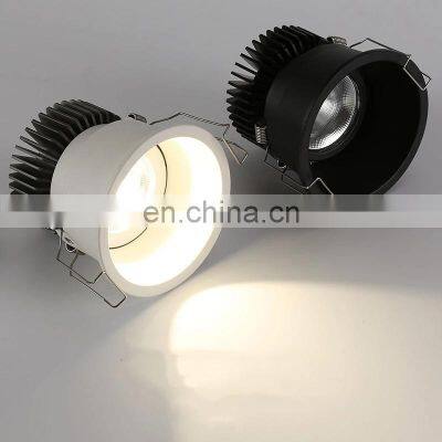 Indoor Fixtures Adjustable Hotel LED Recessed Downlight Ceiling COB Dimmable LED Downlight