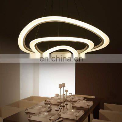 High Lumen Decorative Circle Hanging Light Modern Acrylic Vintage Color Changing Led Chandeliers Pendant Lights Lamp photo-4