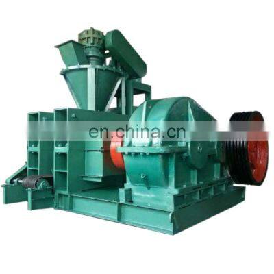 Double roll powder coal charcoal egg shape ball press machine/fluorspar lime powder square round briquette