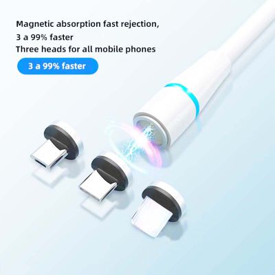 3 in 1 Fast Micro Type C Magnetic Charging Cable For Iphone For HUAWEI For android