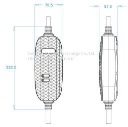 mode 2 portable ev charger without lcd screen