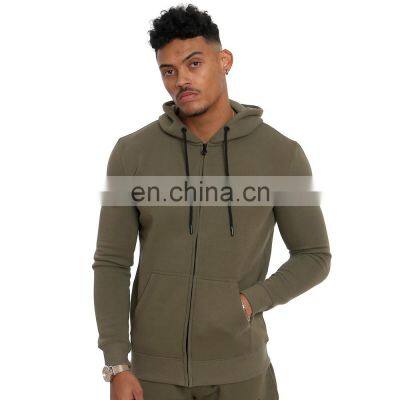 2022 Cotton Gymnastics Clothing Men Fitness Athletic Wear Gym Workout Sports Full Zipper up Custom Hoodie Zipper Pockets photo-3