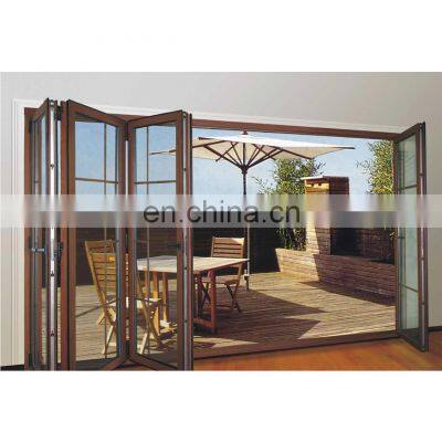 Folding door with glass panel upvc/pvc profile vinyl frame New design sliding doors pakistan aluminium folding