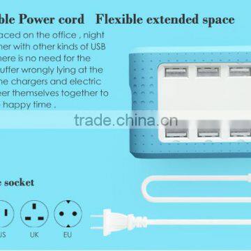 2016 Top Quality Multifunction Usage 6 Ports Usb Wall Charger Mobile Phone Accessories photo-3