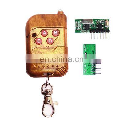 433MHZ Learning Code 4 Key Remote Control + RF Receiving Module Decode Output High Level Signal photo-2