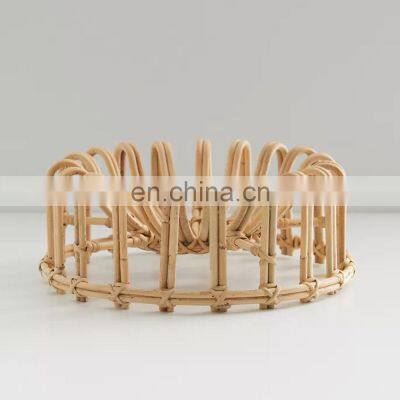 Unique Eco-friendly Rattan Fruit Bowl Basket Best Price For Item Decoration, Wicker Fruit Tray Wholesale Handwoven photo-2