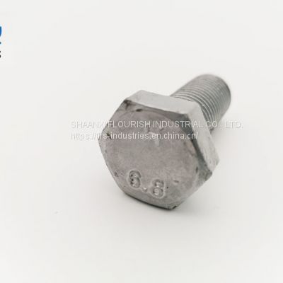 Grade 6.8 Full Thread ASME M3 HDG Hex Head Bolt