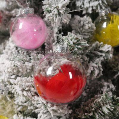 Wholesale Custom Design Handmade Decorative Christmas Tree Ornament Hanging Feather Ball photo-2