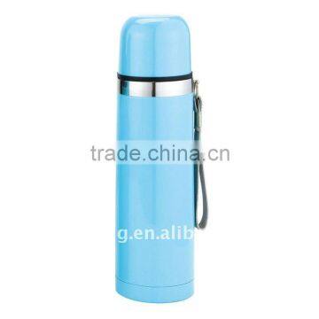 500ml double wall stainless steel vacuum bullet flask travel set water bottle with strap                        
                                                Quality Choice