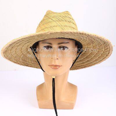 Summer Bandage Straw Hat Outdoor Outing Large Brim Sun Hat photo-2