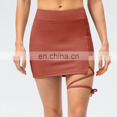 Hot Pickleball Skirt Sexy Straps Golf Tennis Mini Skirt With Pockets Women Workout Running Sportswear Fitness Yoga Wear