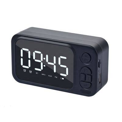 Digital display screen bluetooth speaker alarm clock wireless speaker