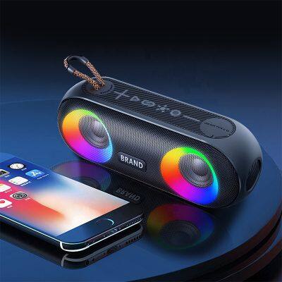 New Design 20W Portable Outdoor Party LED Light Stereo Speaker High Quality Deep Bass RGB Colorful Speakers