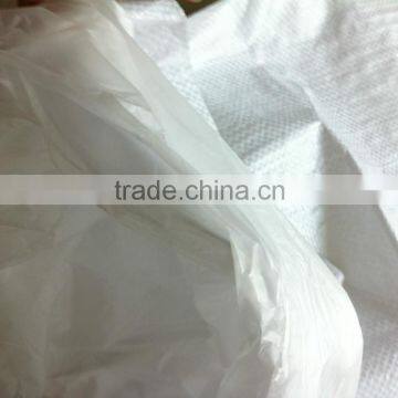 milk white PP woven bag for Soybean meal