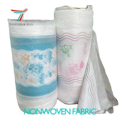 Water repellent diamond embossed 13gsm non-woven fabric breathable Bottom PE film composite nonwoven fabric for diaper