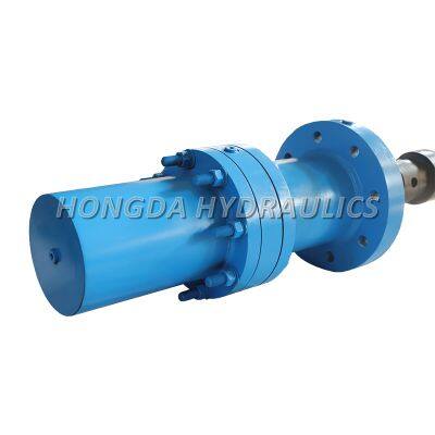 Manufacturer Supplies Non-standard Hydraulic Cylinders for Elevators and Freight Lifts, Flange Type Double-ear Telescopic Engineering