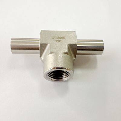 Stainless Steel Instrument Tube Fitting Compression Reducing Union Tee With Double Ferrule photo-5