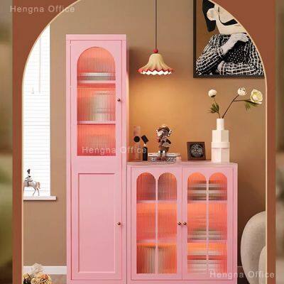 JUNTUO Glass Door Storage Cabinet GDB-04 | Dining Room & Café Display | Clear or Fluted Glass | Custom Size OEM