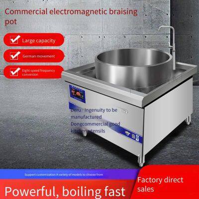 Deru Commercial Induction Cooker for Lanzhou Noodles, Triangular Beef Noodle Pot, 304 Composite Bottom Soup Pot, Beef and Mutton Soup Stove photo-3