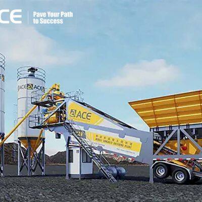 Группа ACE YHZS25 25 м³/ч Компактная мобильная бетонный завод – Супер подвижность, быстрая установка, высокоэффективное перемешивание, сертифицирован по стандарту CE