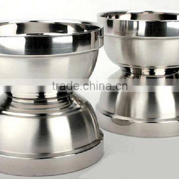 12cm stainless steel heat insulated Double Wall bowl