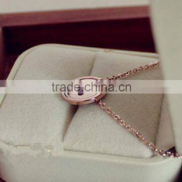 Latest Design Beads Necklace Rose Gold Button Lucky Necklace photo-2
