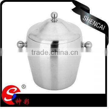 High quality and sand polished stainless steel beer ice bucket