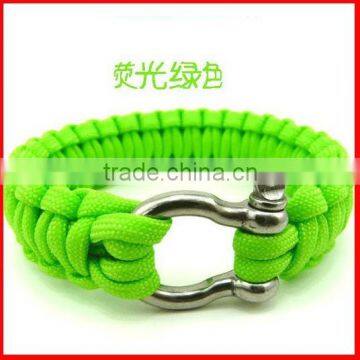 Fashion Wholesale Paracord Bracelet Gold Clasp With Black and Red Rope photo-6