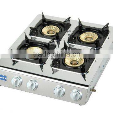 Hot selling restaurant use 4 burner gas stove with CE certified