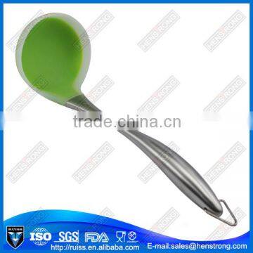 Silicone different type of ladle spoon with stainless steel handle