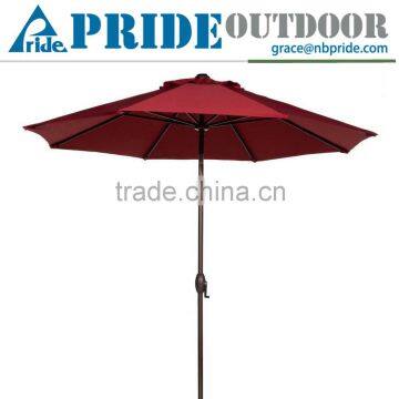 Outdoor Market Aluminum Umbrella With Auto Tilt And Crank Folding Patio Garden Umbrella                        
                                                Quality Choice