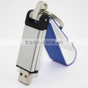 Full capacity leather usb flash driver with free logo