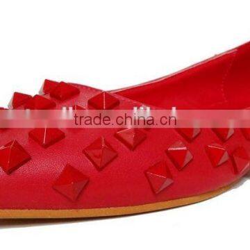 2015 Unique Design Flat Shoes China Classic Red Shoes With Pointed Toe photo-3