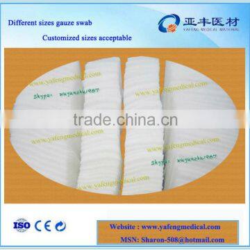 Disposable medical surgical 4ply folded gauze zigzag cutting, gauze for pharmacy