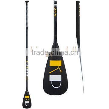 Kingpaddle Stand Up All Carbon Fiber SUP Paddle Adjustable,3K Carbon Black