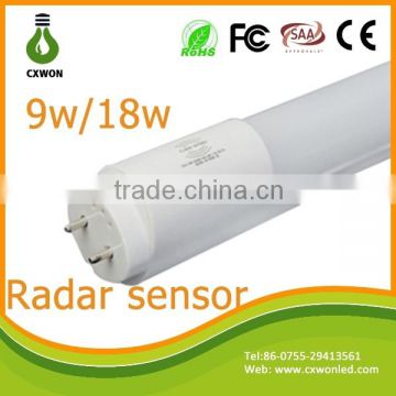 Microwave radar sensor LED tube AC90-265V T8 led New Motion sensor tube