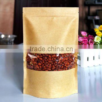 Degassing Valve Zip Lock Kraft Paper Coffee Bags with Valve or with Clear Window