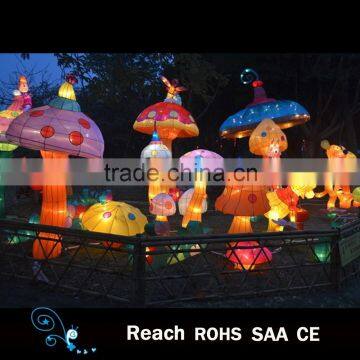 Novel mashroom lantern for theme park decoration, Chinese holiday lantern festival decoration