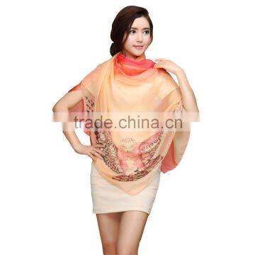 2016 summer new product magic animal patterned digital printed polyester twill scarf, ladies' scarves and shawls