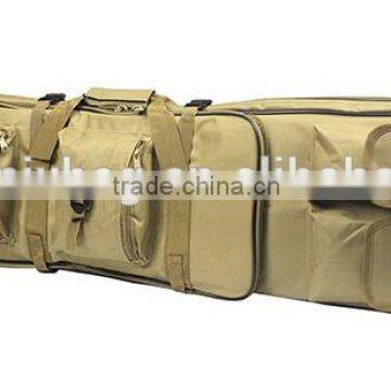 Tactical Military Rifle Case Double Gun Bag Padded Shoulder Strap Fits Max Length 39" rifle Tan